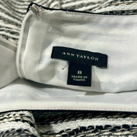 Ann Taylor Black White Tweed Sheath Dress Size 8 - Picture 14 of 16